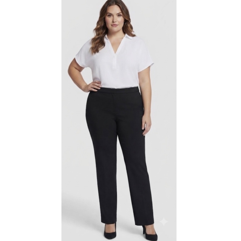 NYDJ Slim Trouser Black Career Wear NWT
